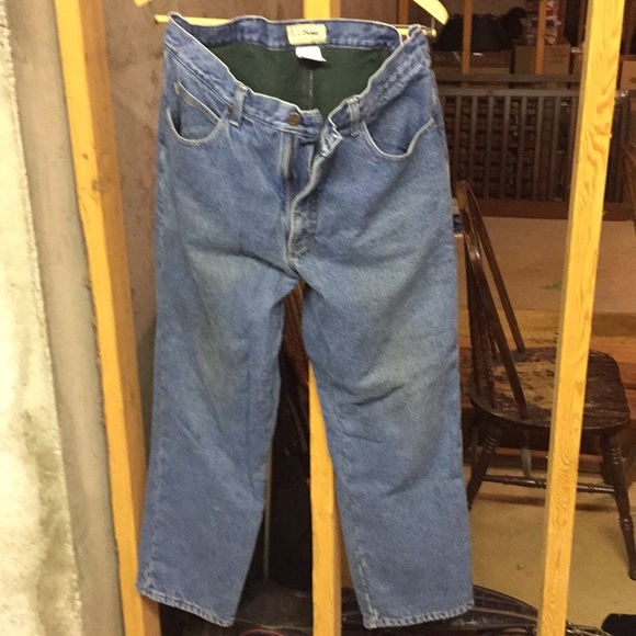 ll bean men's fleece lined jeans